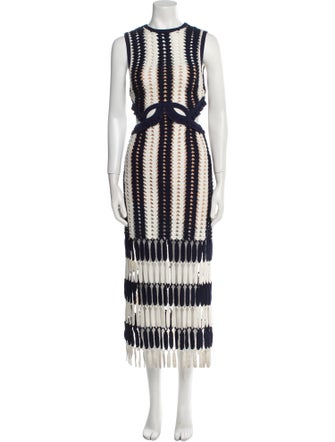 Self-Portrait Printed Long Dress