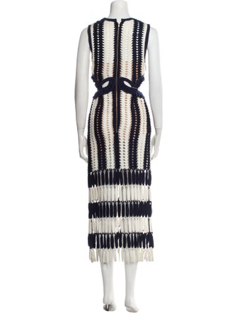 Self-Portrait Printed Long Dress