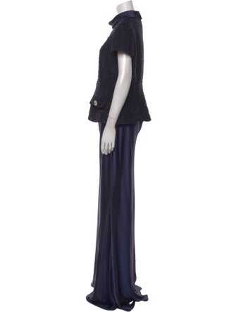 Self-Portrait Mock Neck Long Dress