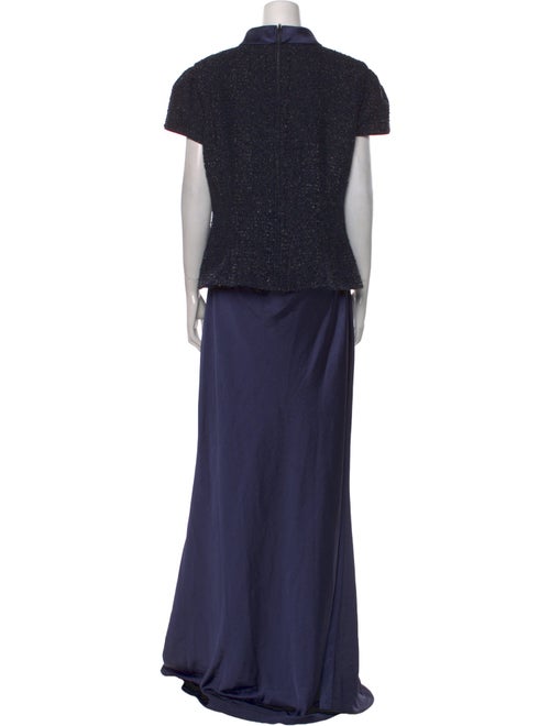 Self-Portrait Mock Neck Long Dress