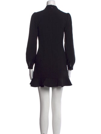 Self-Portrait Mock Neck Mini Dress