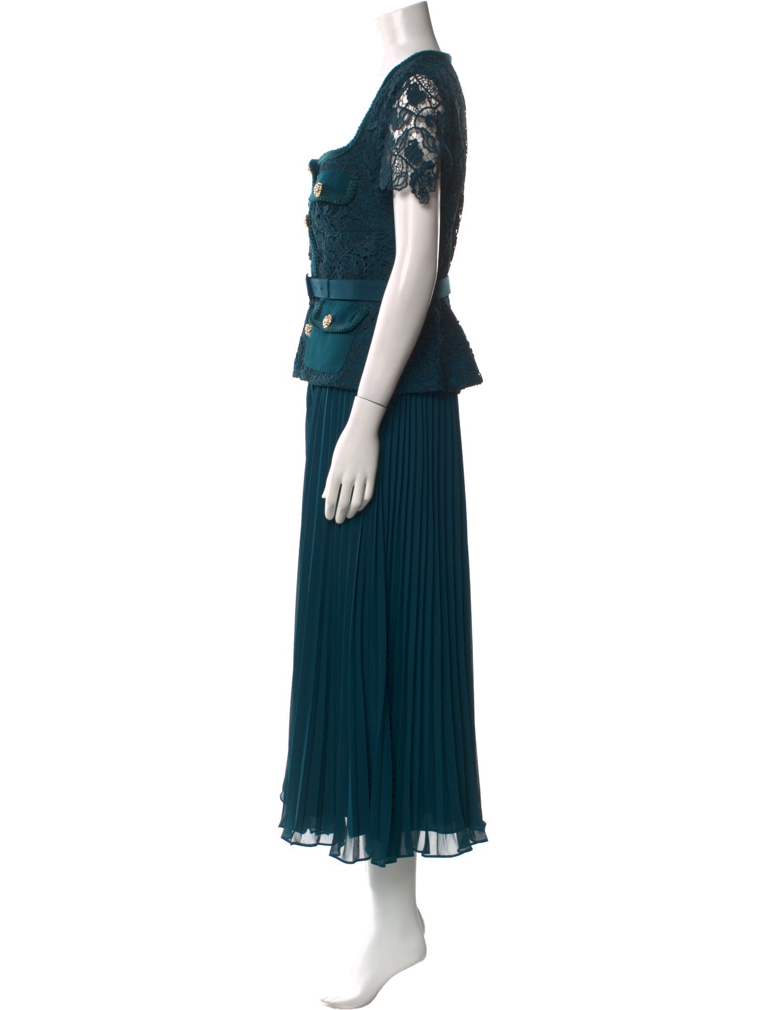 Self-Portrait Square Neckline Long Dress