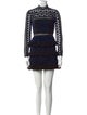 Self-Portrait Lace Pattern Mini Dress