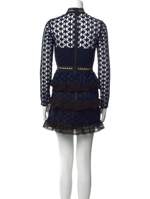 Self-Portrait Lace Pattern Mini Dress