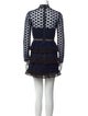 Self-Portrait Lace Pattern Mini Dress
