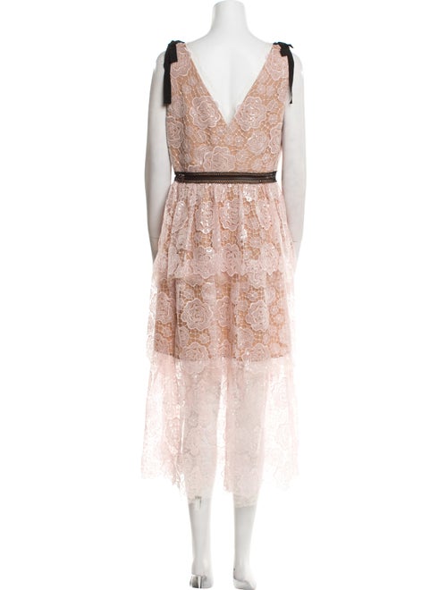 Self-Portrait Lace Pattern Long Dress