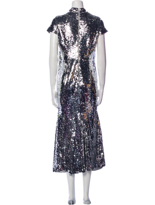 Self-Portrait Mock Neck Long Dress