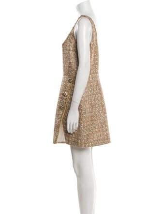 Self-Portrait Tweed Pattern Mini Dress