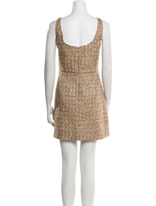 Self-Portrait Tweed Pattern Mini Dress
