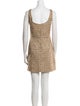 Self-Portrait Tweed Pattern Mini Dress
