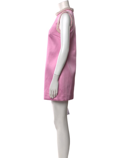 Self-Portrait Mock Neck Mini Dress