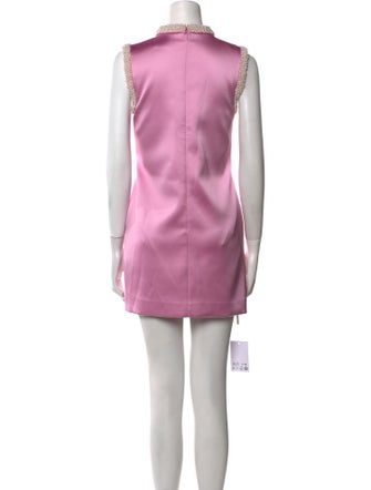 Self-Portrait Mock Neck Mini Dress