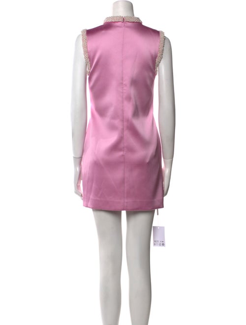 Self-Portrait Mock Neck Mini Dress