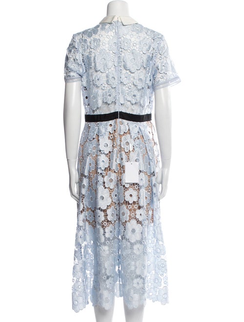 Self-Portrait Lace Pattern Midi Length Dress