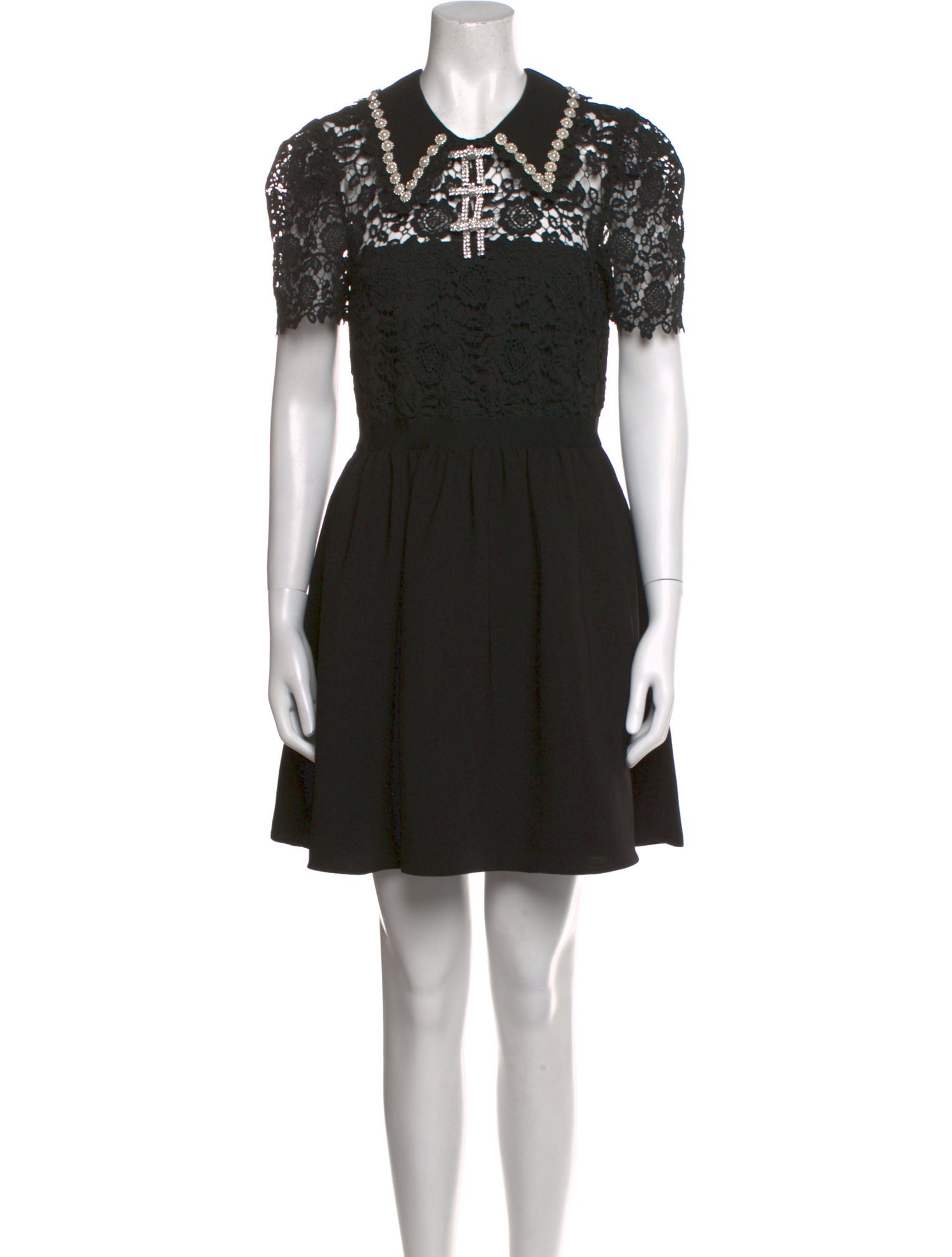 Self-Portrait Crew Neck Mini Dress