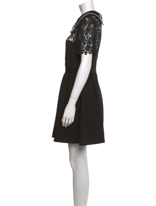 Self-Portrait Crew Neck Mini Dress