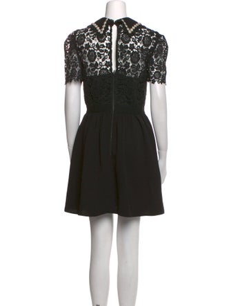 Self-Portrait Crew Neck Mini Dress