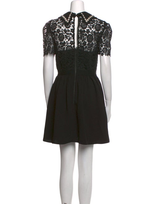 Self-Portrait Crew Neck Mini Dress