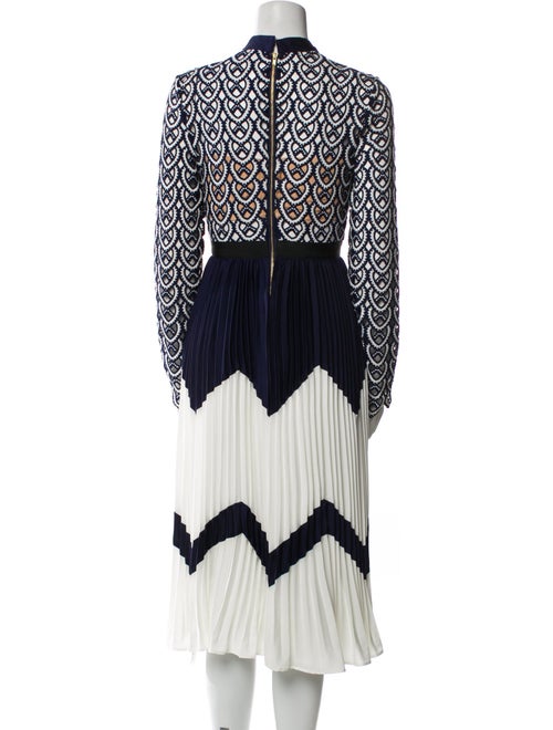 Self-Portrait Striped Midi Length Dress