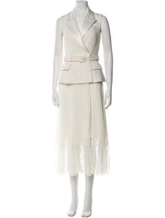 Self-Portrait V-Neck Long Dress