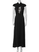 Self-Portrait Mock Neck Long Dress
