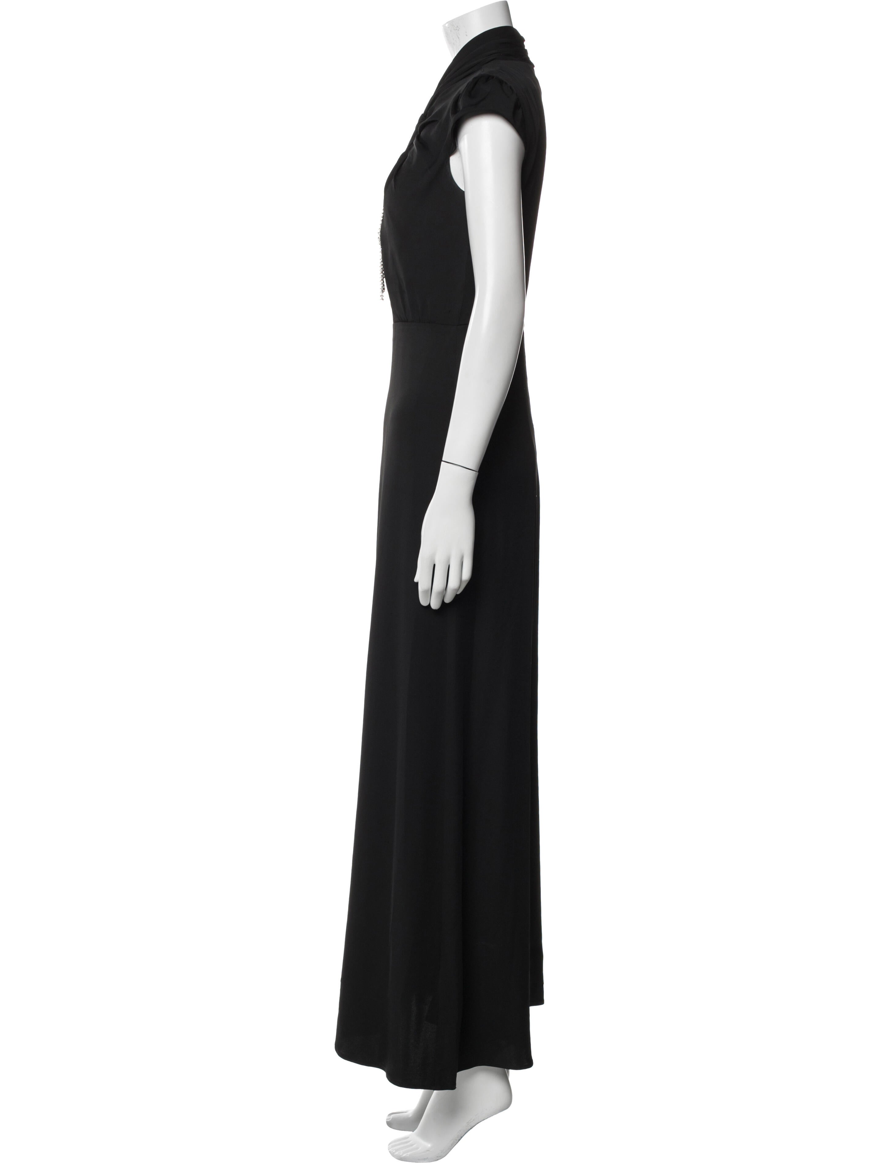 Self-Portrait Mock Neck Long Dress