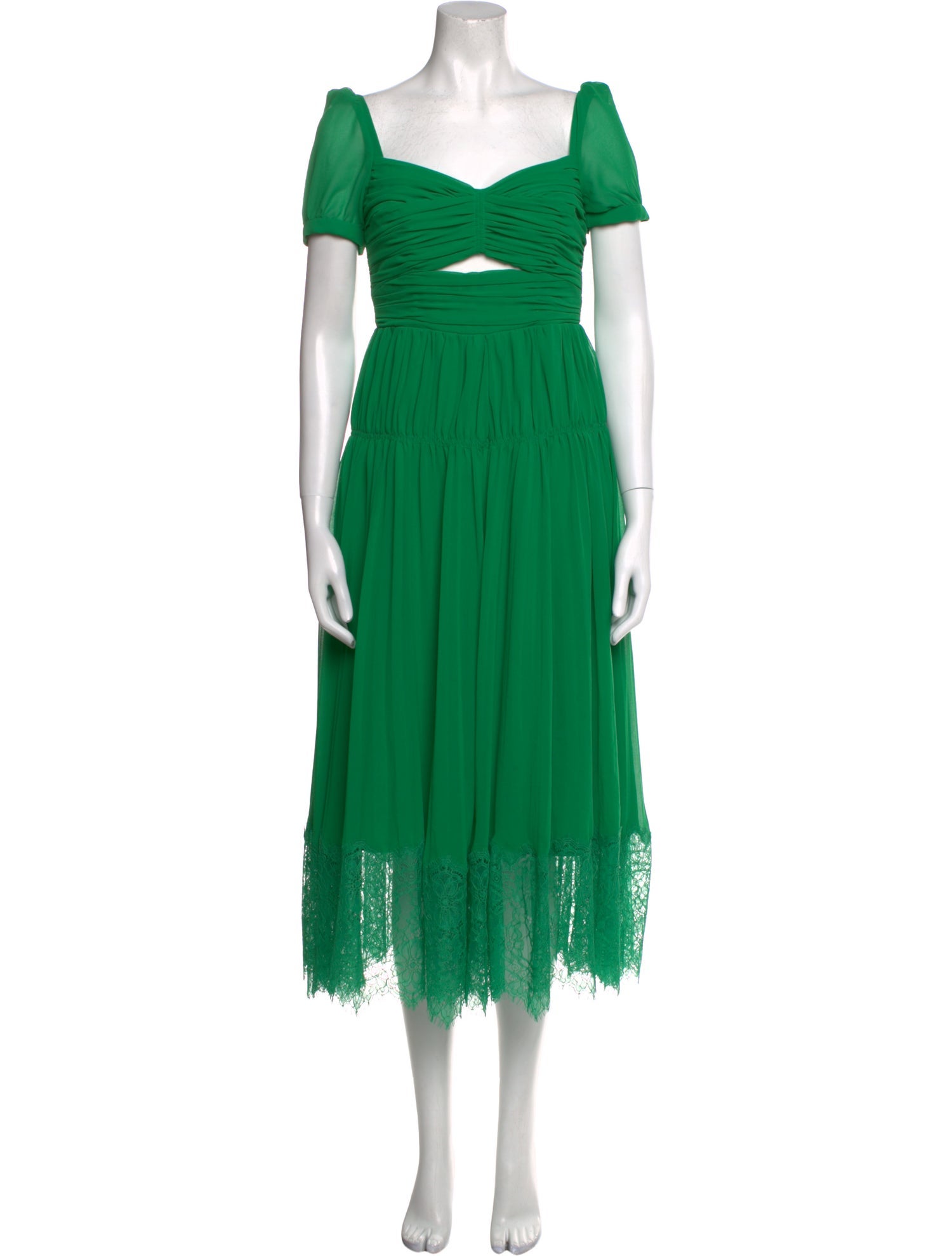 Self-Portrait Square Neckline Knee-Length Dress