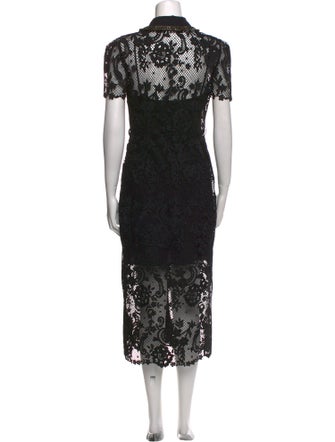 Self-Portrait Lace Pattern Mini Dress