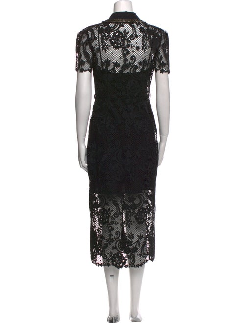 Self-Portrait Lace Pattern Mini Dress