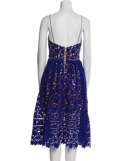 Self-Portrait Lace Pattern Midi Length Dress