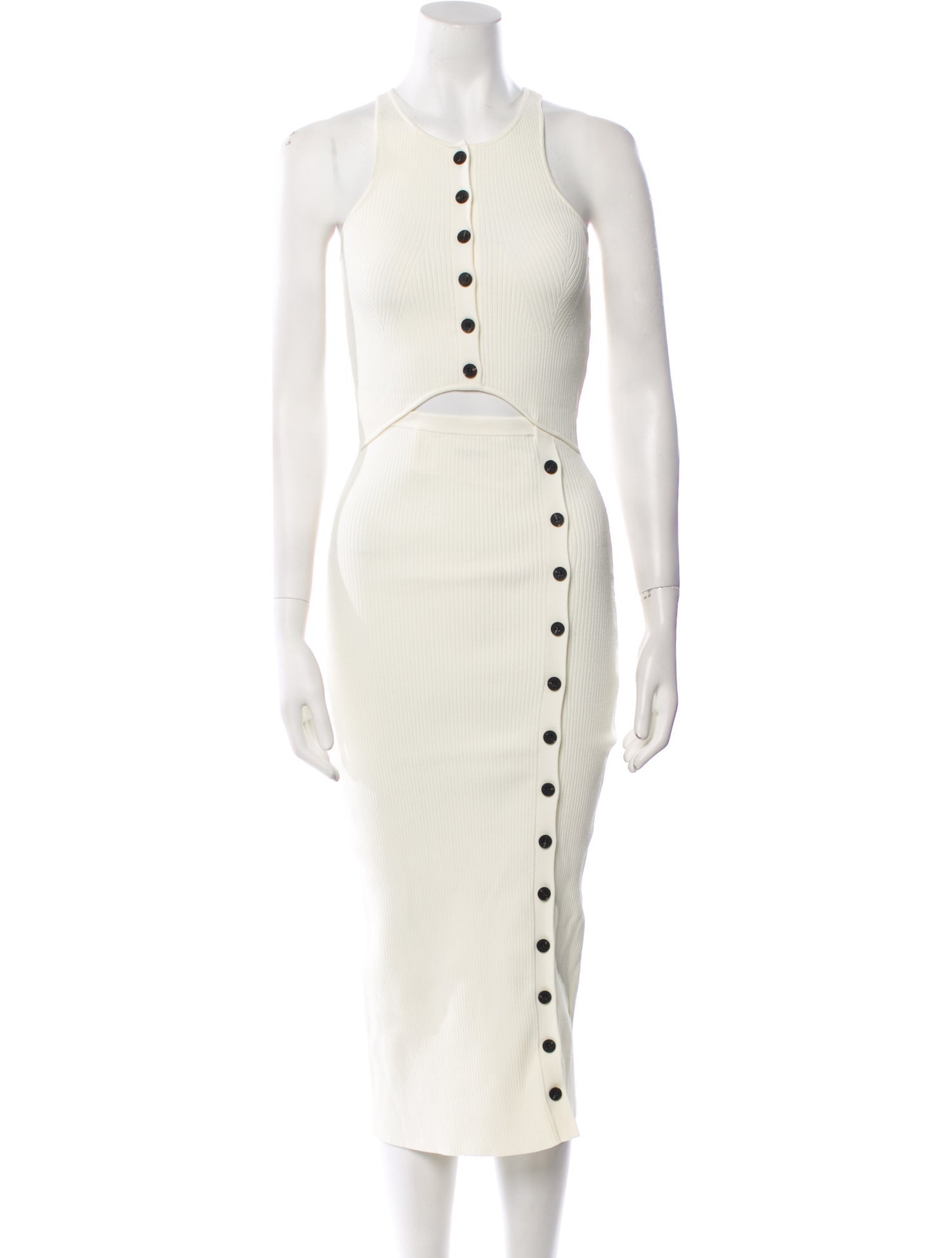 Self-Portrait Crew Neck Midi Length Dress