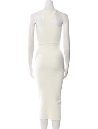 Self-Portrait Crew Neck Midi Length Dress