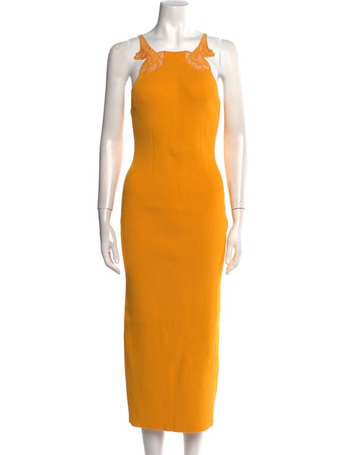 Self-Portrait Square Neckline Long Dress