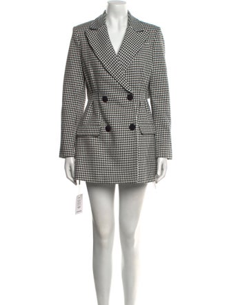 Self-Portrait Houndstooth Print Blazer