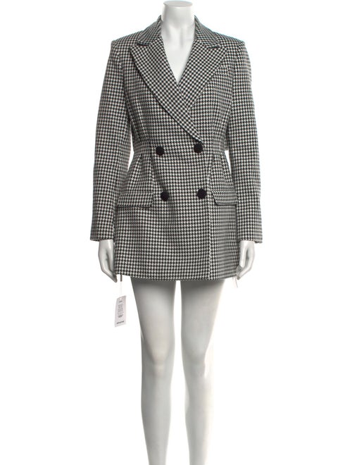 Self-Portrait Houndstooth Print Blazer