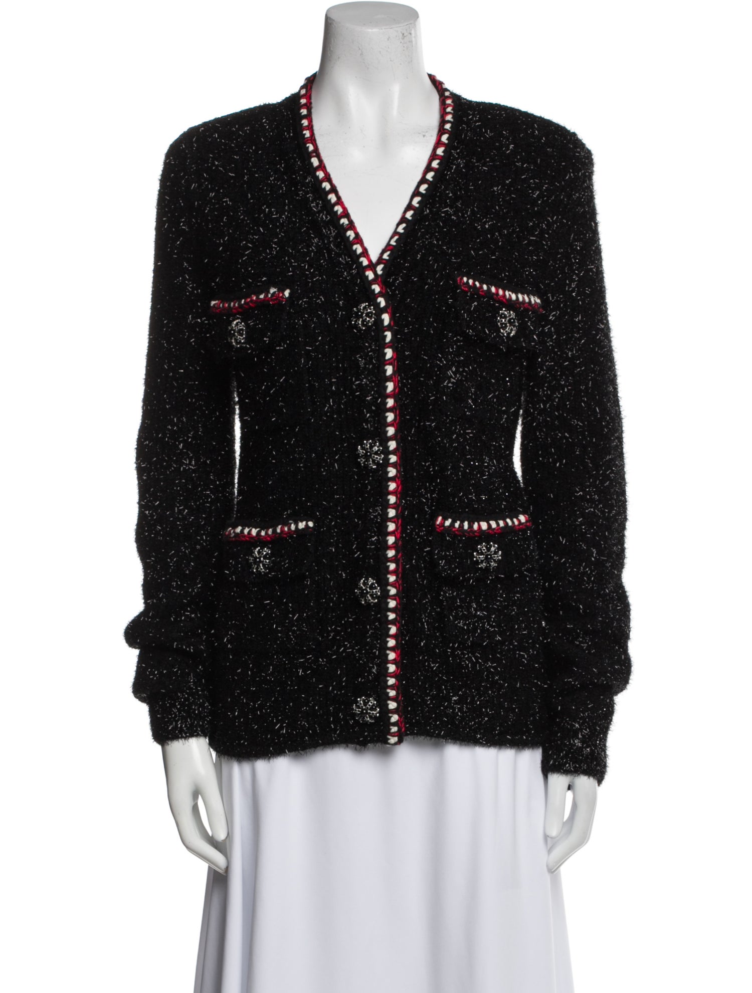 Self-Portrait Tweed Pattern Jacket