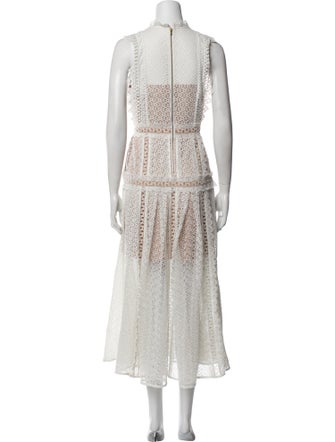 Self-Portrait Crew Neck Knee-Length Dress