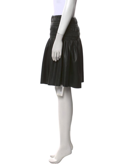 Self-Portrait Faux Leather Knee-Length Skirt