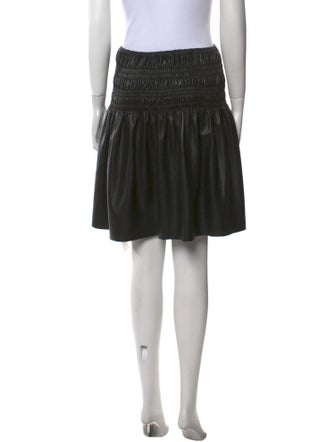 Self-Portrait Faux Leather Knee-Length Skirt