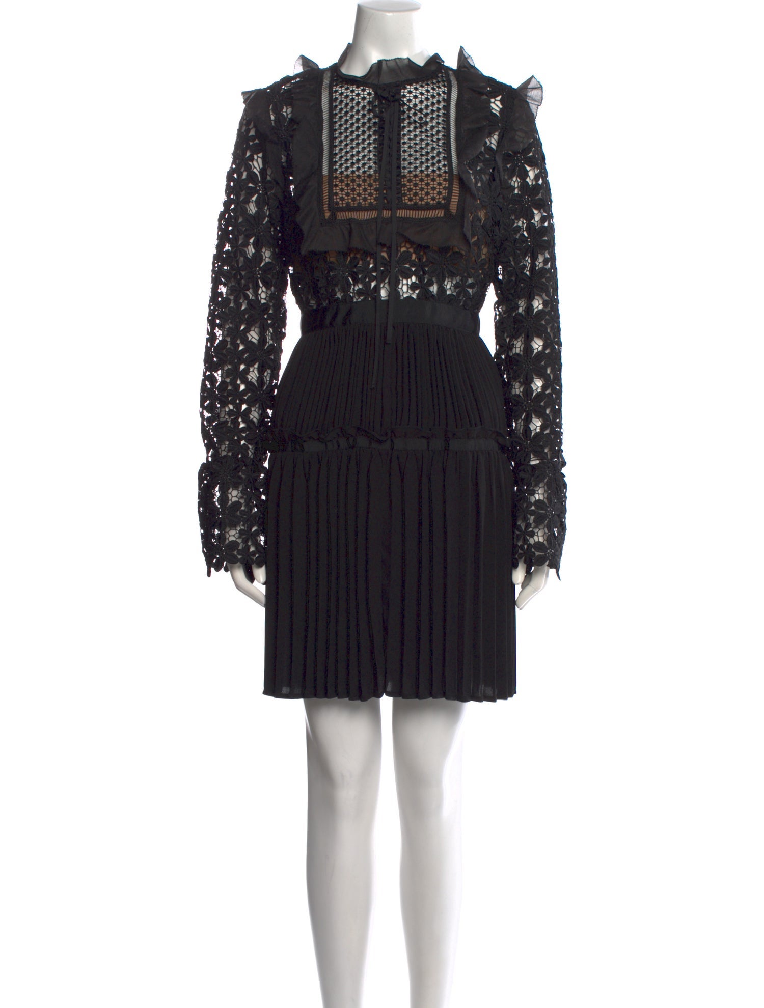 Self-Portrait Lace Pattern Knee-Length Dress