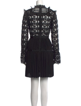 Self-Portrait Lace Pattern Knee-Length Dress