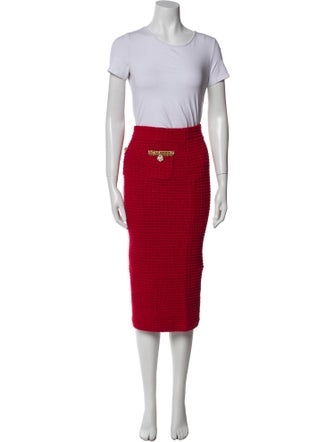 Self-Portrait Glitter Accents Skirt Suit