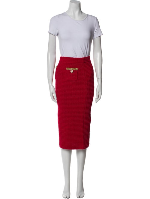 Self-Portrait Glitter Accents Skirt Suit