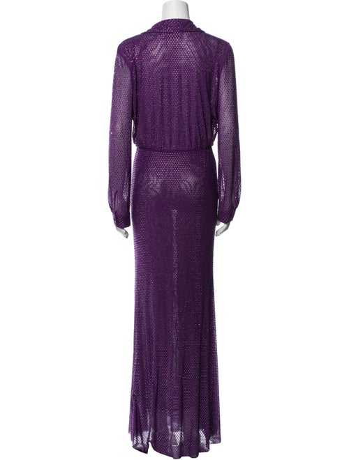 Self-Portrait V-Neck Long Dress