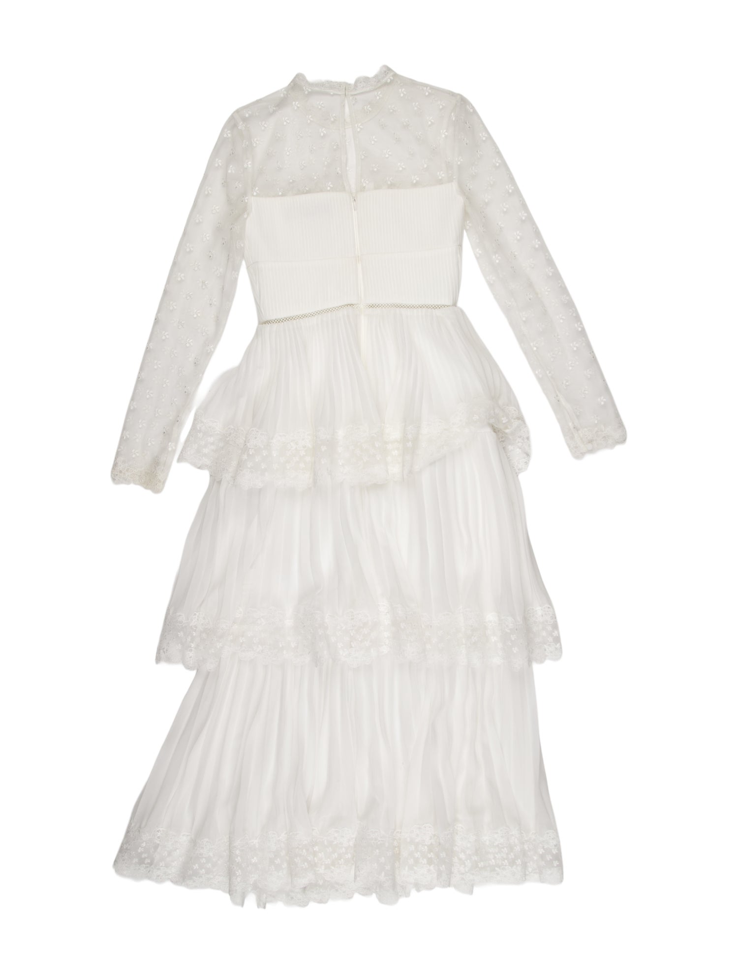 Self-Portrait Mock Neck Midi Length Dress