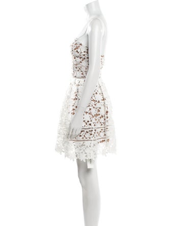 Self-Portrait Lace Pattern Mini Dress