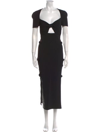 Self-Portrait V-Neck Long Dress