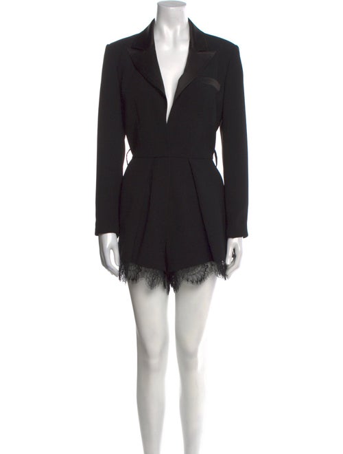 Self-Portrait Plunge Neckline Romper