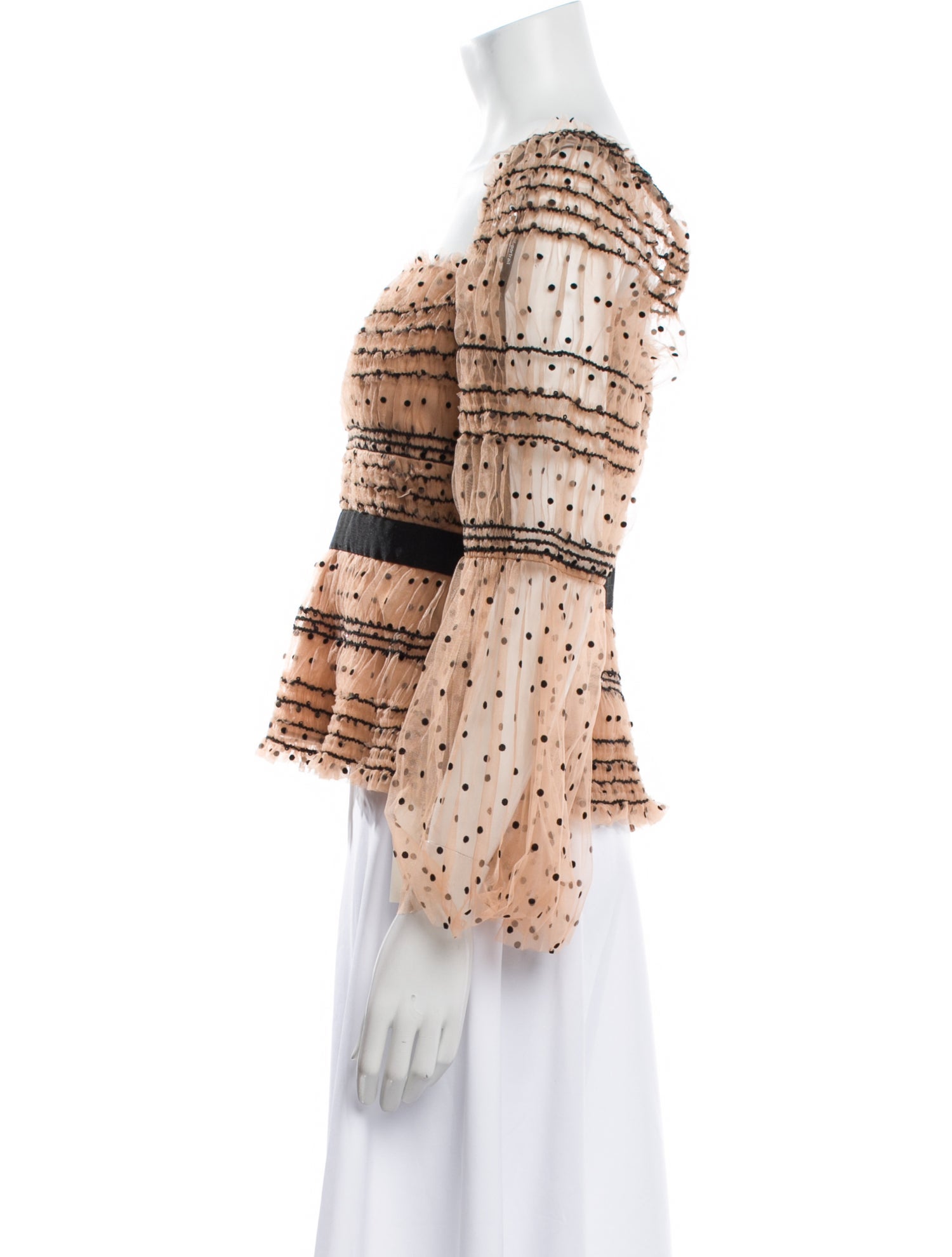 Self-Portrait Printed Square Neckline Crop Top w/ Tags