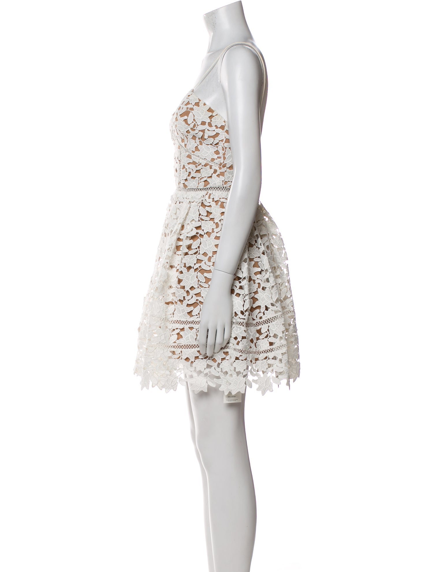 Self-Portrait Lace Pattern Mini Dress